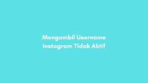 Cara Mengambil Username Instagram yang Sudah Tidak Aktif