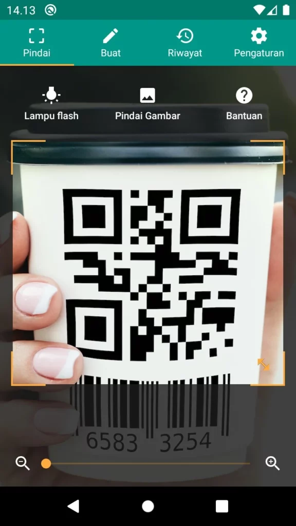 Cara scan barcode di Hp