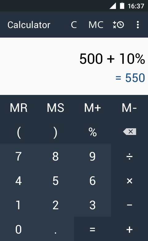 cara menghitung persen di Kalkulator Hp