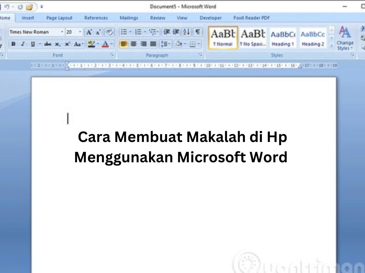 Cara membuat makalah di Hp menggunakan Microsoft Word